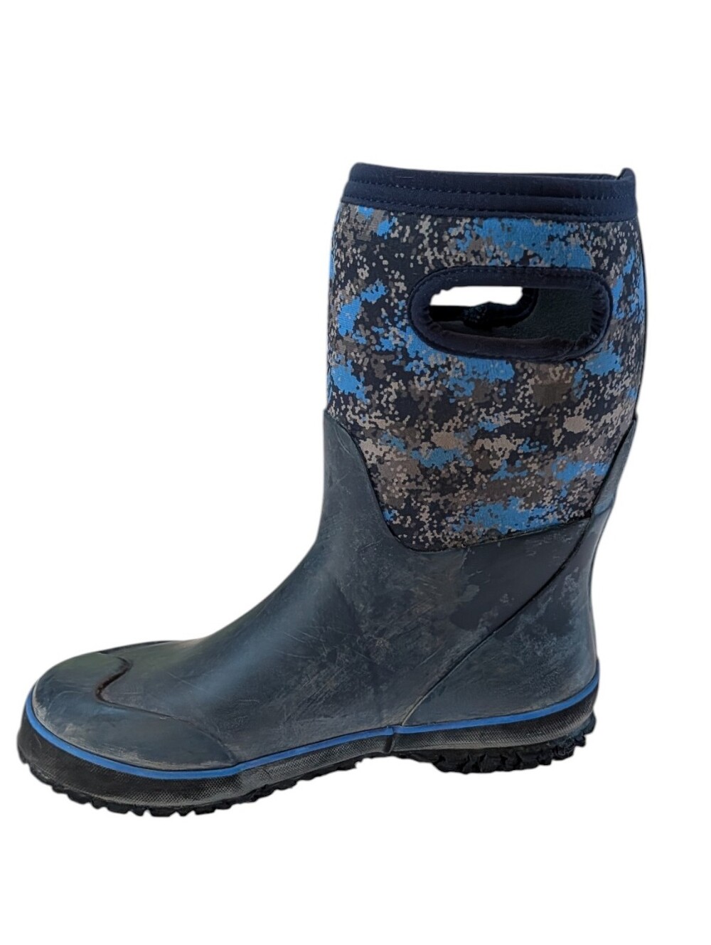 Bogs Grasp Camo Blue And Gray Waterproof Snow And Rain Boots. Sz 5